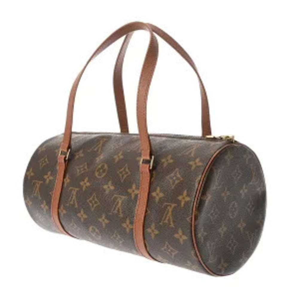 Louis Vuitton Brown Pigskin Papillon Canvas Handbag Monogram
